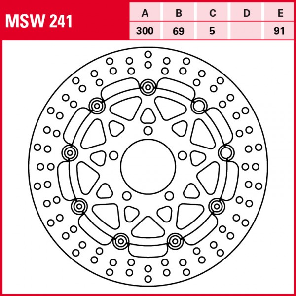 TRW Bremsscheibe Allround schwimmend MSW241 GSX-R600 WVB2