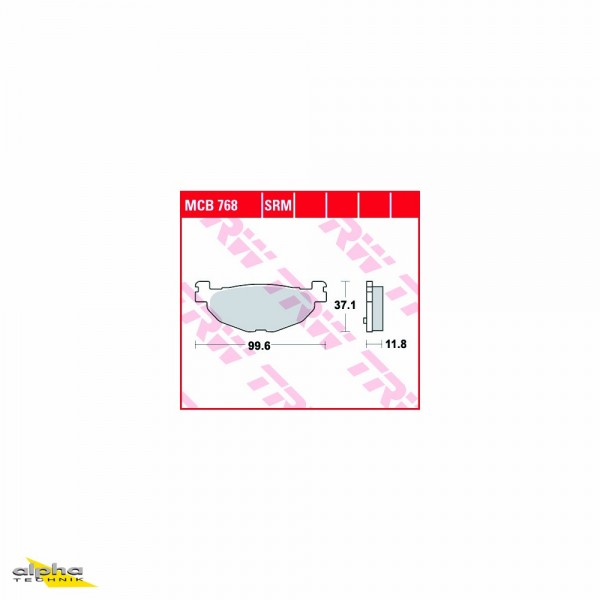 TRW Bremsbelagsatz MCB768SRM Evo 2T T6 YP400 Majesty SH02