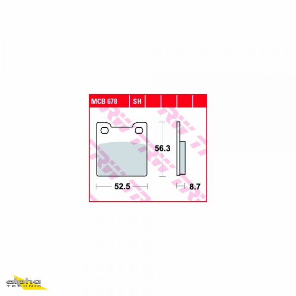 TRW Bremsbelagsatz MCB678 RF900R GT73B