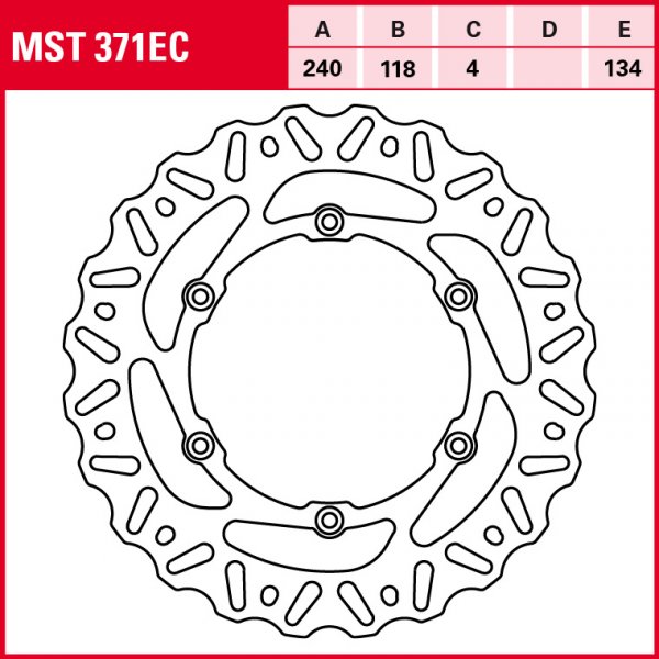 TRW Bremsscheibe Offroad starr MST371EC RM125