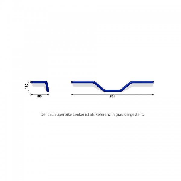 LSL Flat Track Bar L14, 1 Zoll, 90 mm, verchromt für VL 800 C Intruder - 39 KW FJR 1300 AE - 108 KW