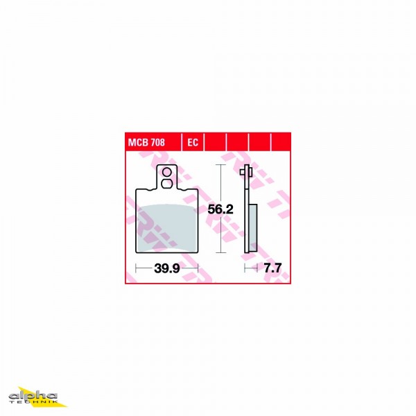 TRW Bremsbelagsatz MCB708 Leonardo 125 MB Jet 50 G5J Cucciolo 50