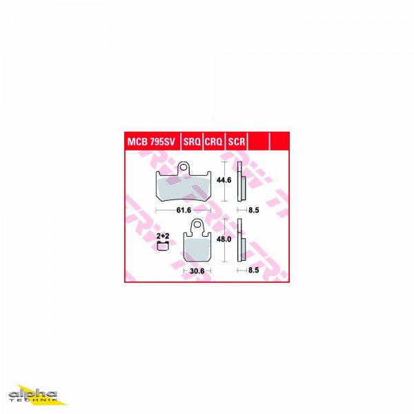 TRW Bremsbelagsatz MCB795SV V Max RP21