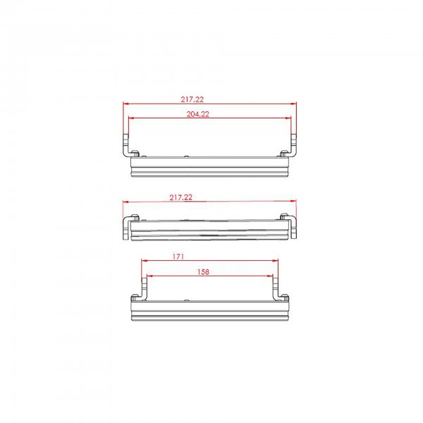 HIGHSIDER CNC-Lampenhaltering FRAME-R1 seitliche Befestigung für