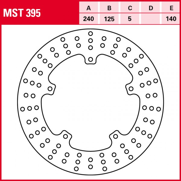 TRW Bremsscheibe Allround starr MST395 Nexus 125 M35 MP3 125 M63