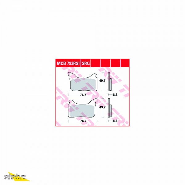 TRW Bremsbelagsatz MCB793RSI 525 SX-SMR SXV450 VS FS650E