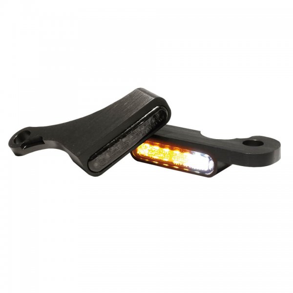 HeinzBikes LED Armaturen Blinker-Positionslicht-Kombination SOFTAIL Modelle 15-, schwarz für 1690 H