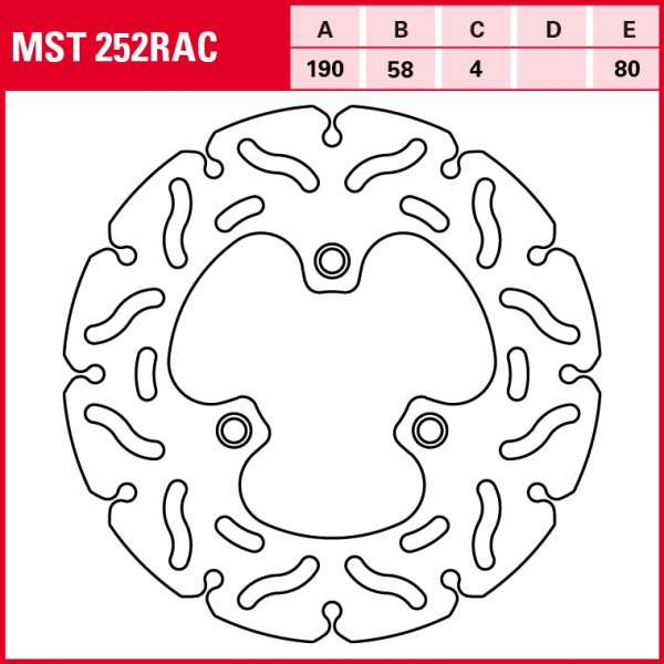 TRW Bremsscheibe Sportiv starr MST252RAC Hacker 491 BA01 ARK 50AC BS Splinter 50 FE053DE 50 GO KTMG