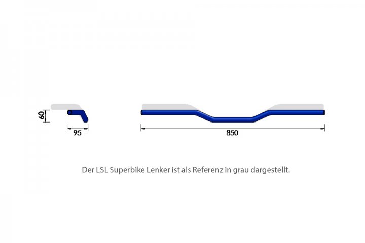 LSL Street Bar A 00.4, 1 Zoll, matt schwarz für CMX 500 A Rebel - 34 KW XVS 1100 A Dragstar Classic