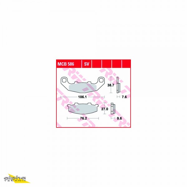 TRW Bremsbelagsatz MCB586 RGV250 VJ22B ZR400