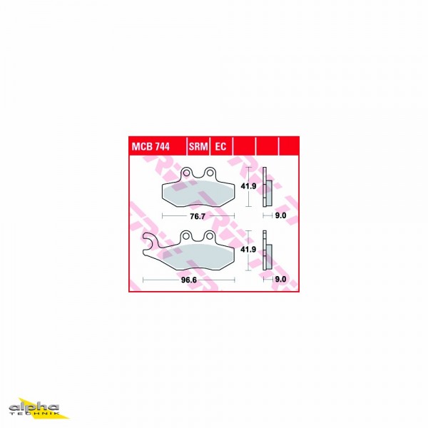 TRW Bremsbelagsatz MCB744SRM X10 500 M76 Runner 200VXR M24 Sportcity 125 SG Boulevard 125 M57