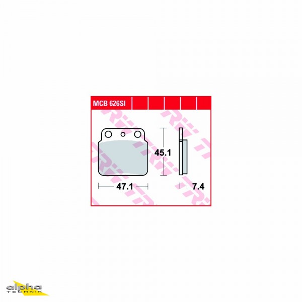 TRW Bremsbelagsatz MCB626SI KSF400 LT250 DVX400 TE450S Sport