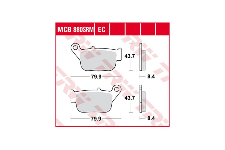 TRW Bremsbelagsatz EC MCB880EC X-Max 250 SG26