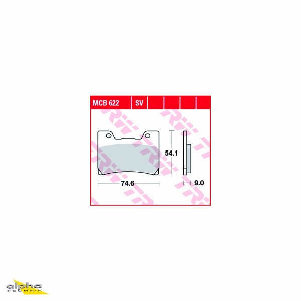 TRW Bremsbelagsatz MCB622SV FZR600 4MH