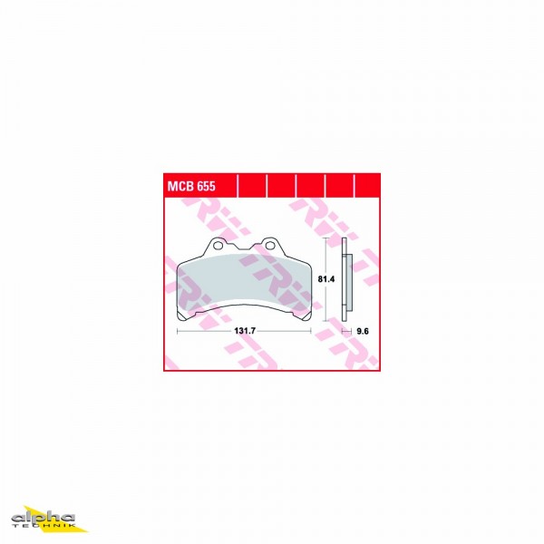 TRW Bremsbelagsatz MCB655 GTS1000 4BH