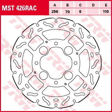 TRW Bremsscheibe Sportiv starr MST426RAC VFR800 RC46