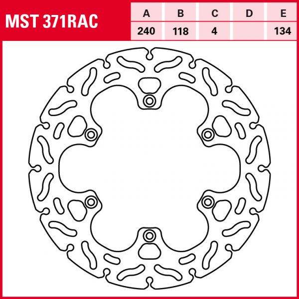 TRW Bremsscheibe Sportiv starr MST371RAC RM125