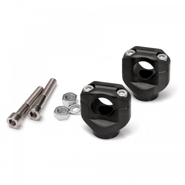 LSL Klemmbock-Kit 28,6/80mm, schwarz für 675 Street Triple R - 78 KW