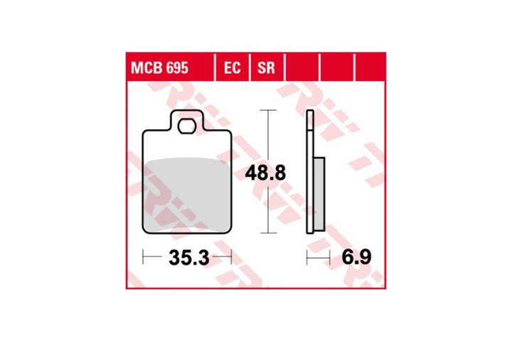 TRW Bremsbelagsatz EC MCB695EC GTR50 JA Sonar 150 LS DNA50 C27 Cityblade L23 Citystar 125 Lib