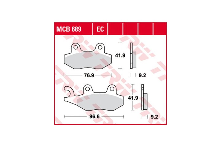 TRW Bremsbelagsatz EC MCB689EC Elite i SA3 Caffe Nero Zion MS3 125 MS3 Cityblade L23 Agility