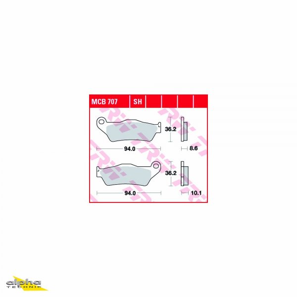 TRW Bremsbelagsatz MCB707 R1200C BMW259C