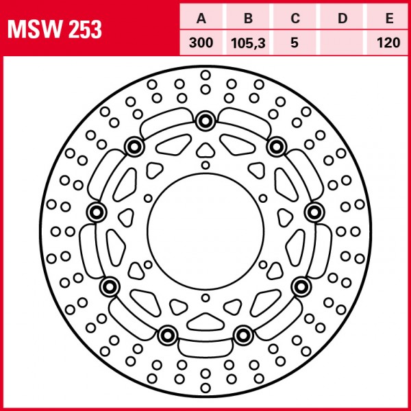 TRW Bremsscheibe Allround schwimmend MSW253 F800GS 4G80