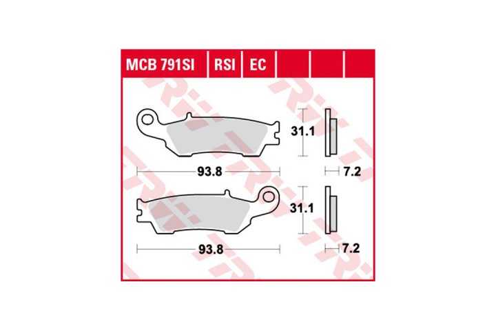 TRW Bremsbelagsatz EC MCB791EC YZ450F