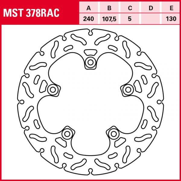 TRW Bremsscheibe Sportiv starr MST378RAC 690 SMC KTM 690 LC4