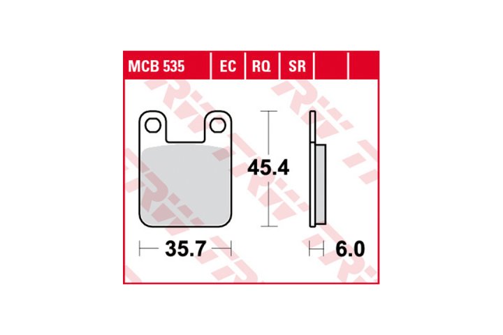 TRW Bremsbelagsatz EC MCB535EC RS4 50 TK ALP 50 REV 3 Supermotard Vamos 25 Red Devil 50 BL05W