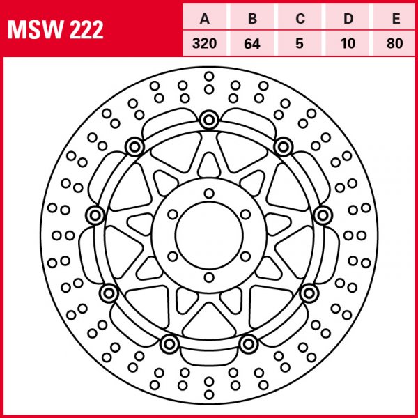 TRW Bremsscheibe Allround schwimmend MSW222 FZR1000 3LE