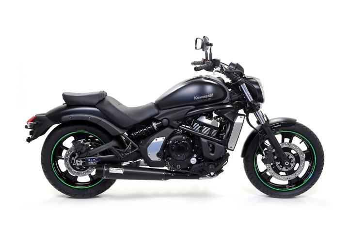 ARROW Auspuff Komplettanlage DARK REBEL Edelstahl u. Carbon für Kawasaki Vulcan S 650 2021-