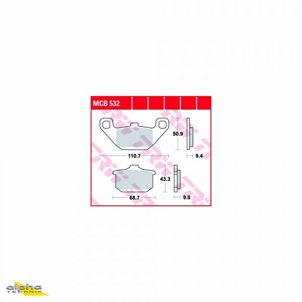 TRW Bremsbelagsatz MCB532 GPZ750UT Uni-Trak ZX750A