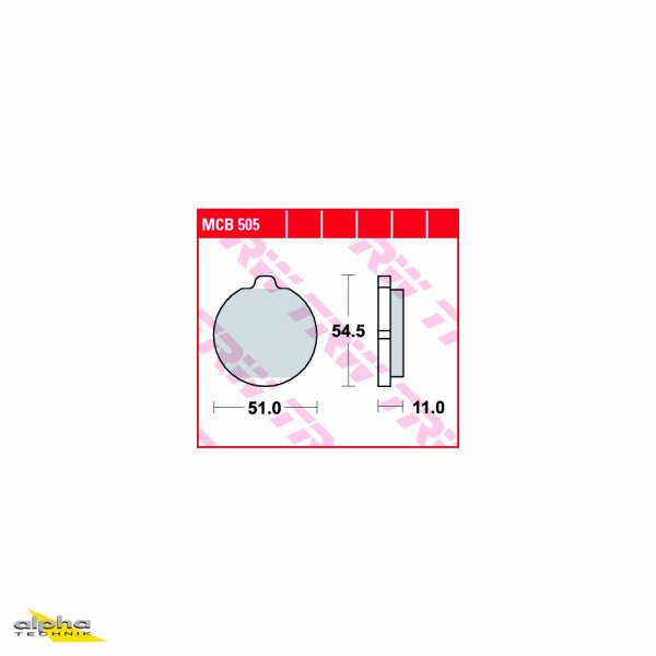 TRW Bremsbelagsatz MCB505 Z1300 KZT30A