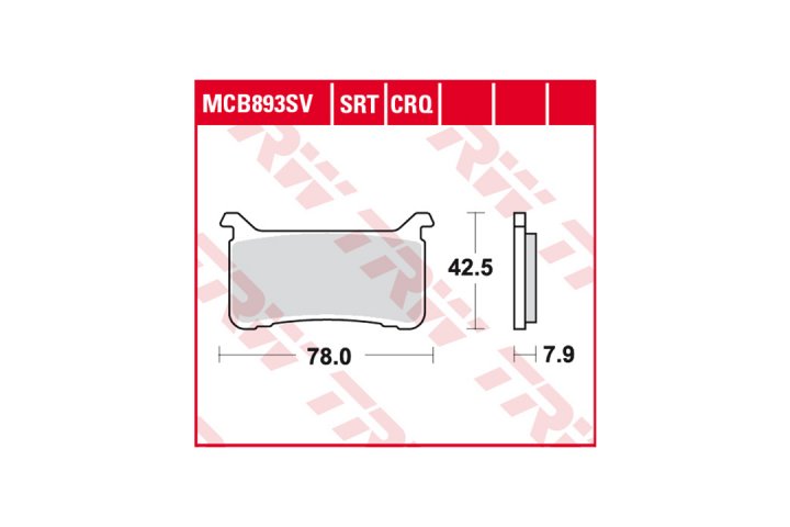 TRW Bremsbelagsatz MCB893SV CBR1000RR-R Fireblade SC82