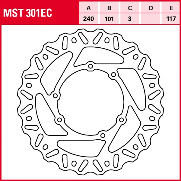 TRW Bremsscheibe Offroad starr MST301EC CR250R ME03