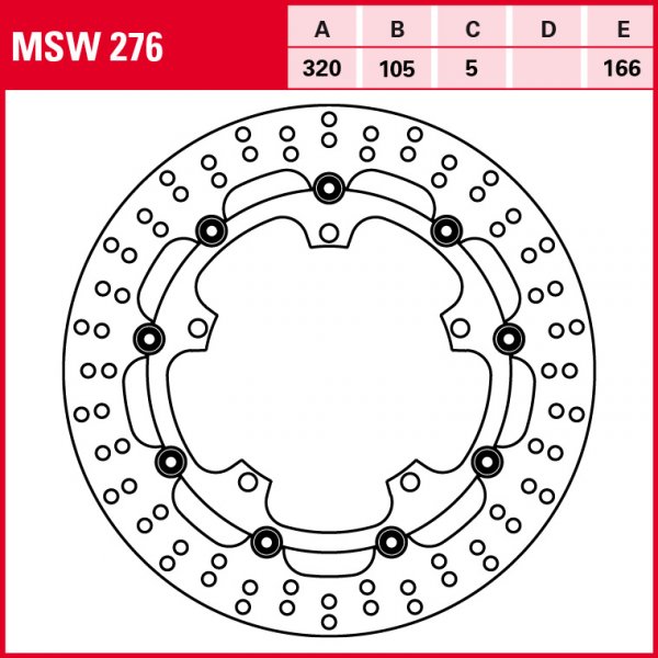 TRW Bremsscheibe Allround schwimmend MSW276 Trophy 1215 SE V13VH