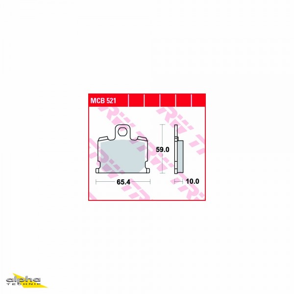 TRW Bremsbelagsatz MCB521 RD250LC 4L1