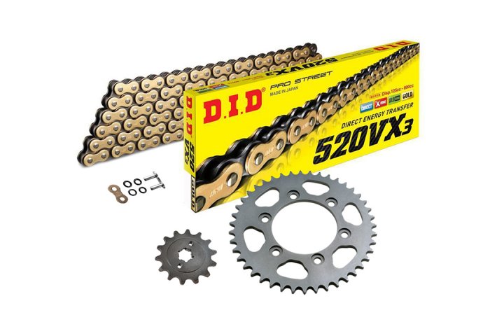 DID Kettensatz 520 VX3 Farbe gold für 701 Enduro