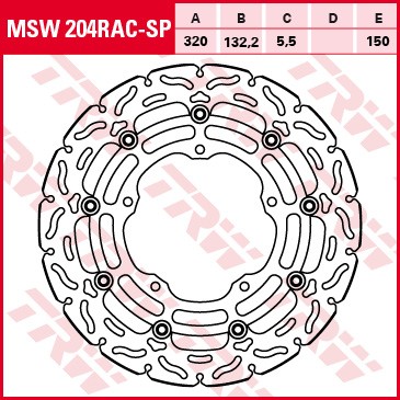 TRW Bremsscheibe Sportiv schwimmend MSW204RAC YZF-R1 M RN49