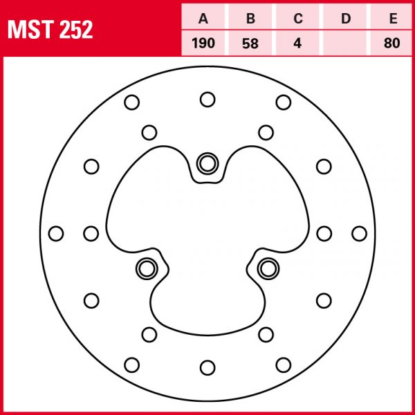 TRW Bremsscheibe Allround starr MST252 Hacker 491 BA01 ARK 50AC BS Splinter 50 FE053DE 50 GO KTMGO5