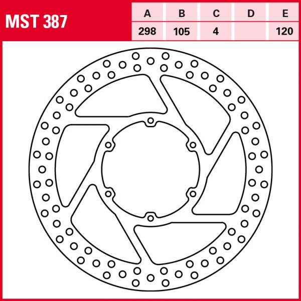 TRW Bremsscheibe Allround starr MST387 G650 Xchallenge E65X