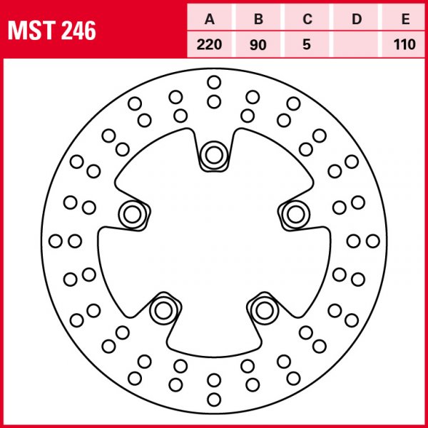 TRW Bremsscheibe Allround starr MST246 SV650 WVBY