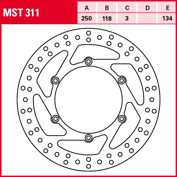 TRW Bremsscheibe Allround starr MST311 DR125SM CS YZ250F CG KLX400