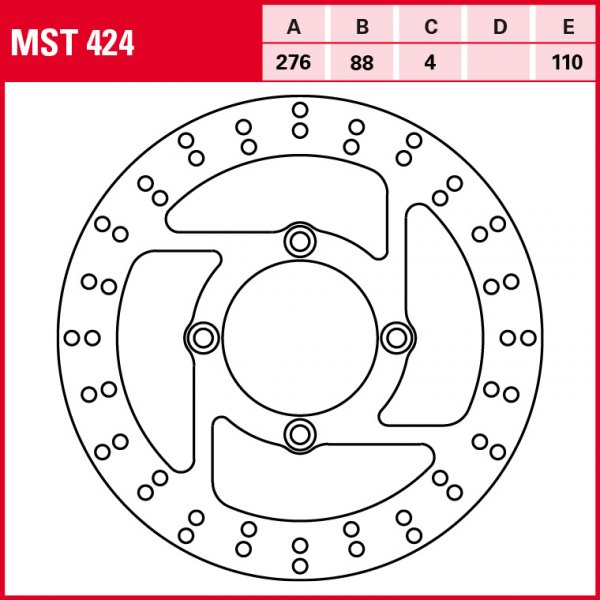 TRW Bremsscheibe Allround starr MST424 XL125V Varadero JC32