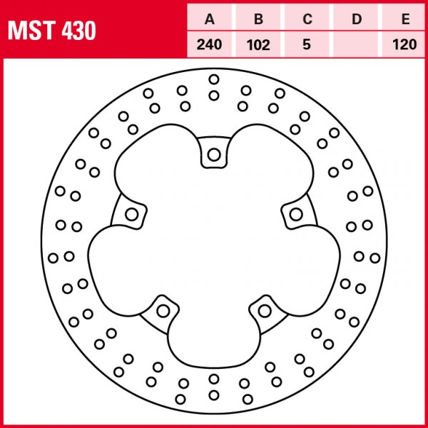 TRW Bremsscheibe Allround starr MST430 Dorsoduro SMV750 SM