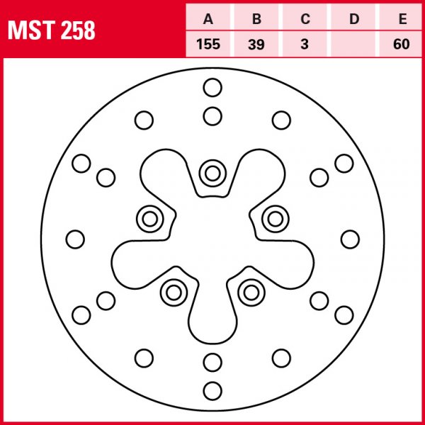 TRW Bremsscheibe Allround starr MST258 Zenith 50 F10 Jet Line ZJM39/D