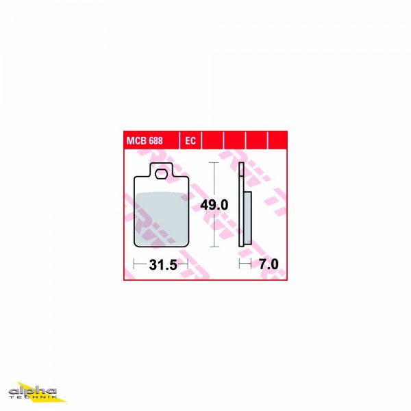 TRW Bremsbelagsatz MCB688 Typhoon Typhoon 50 TEC Zip II 50 2T C25