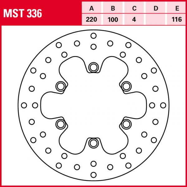 TRW Bremsscheibe Allround starr MST336 KLX250 LX250S