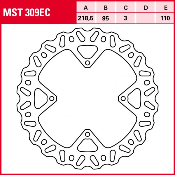 TRW Bremsscheibe Offroad starr MST309EC 85 SX