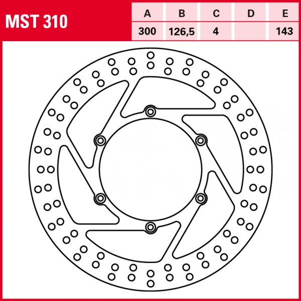 TRW Bremsscheibe Allround starr MST310 640 LC4 Adventure